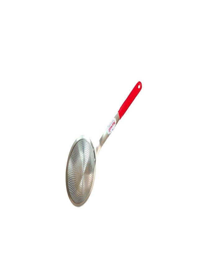 Marwall Stainless Steel Skimmer/Jhara/Strainer for Draining & Frying, Kitchen Cooking Colander Spoon Utensil for Daily Use -18cm - Image 1